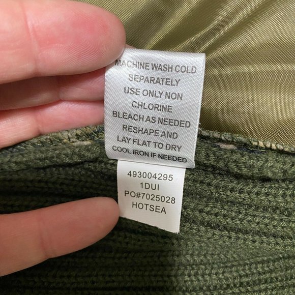 One World Sweater Jacket XL Full Zip Ribbed Knit Printed Green Long Sleeve - Picture 12 of 12